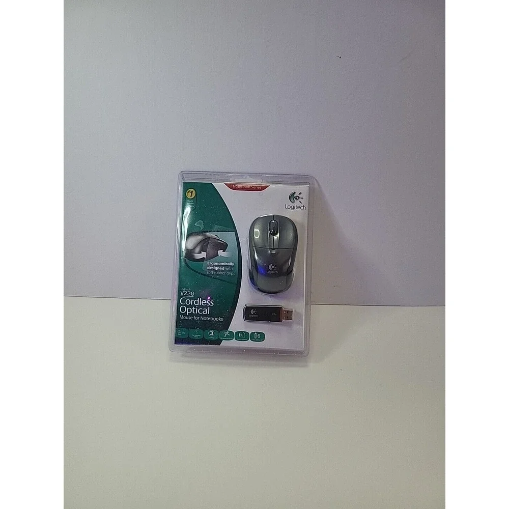 Logitech V220 Cordless Optical Mouse for Notebooks Laptops New Unopened Computer